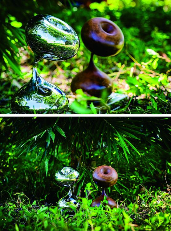 Resonance of Hearts Interconnectedness 1 a pair of 2 by Man Fung Yi contemporary artwork Sculpture