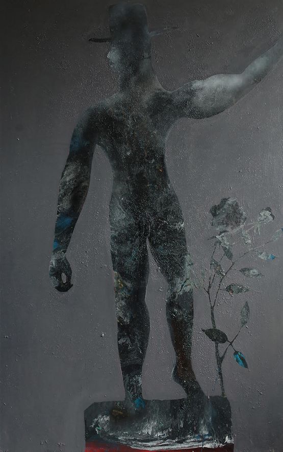 Naked cowboy by Zheng Tianming contemporary artwork Painting