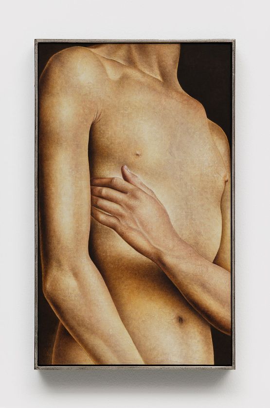 I know I saw because I dont understand After Jan Van Eycks Adam by Lukas Luzius Leichtle contemporary artwork Painting