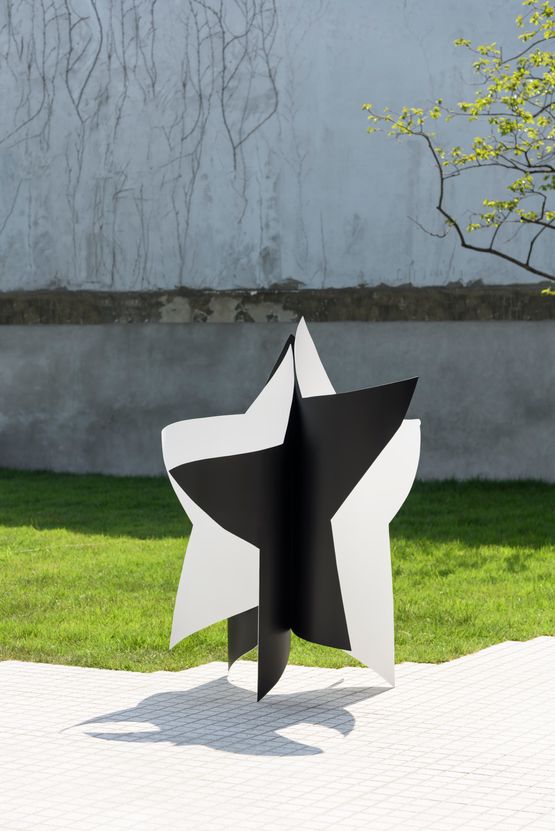 Dancing star black and white by Wonwoo Lee contemporary artwork Sculpture
