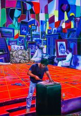 Tear off 100 years and rest assured youll get white as white as a white paper homage to Rudi ST Darma by Zico Albaiquni contemporary artwork painting works on paper