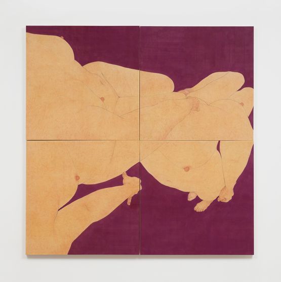 Map Manganese Violet x Quinacridone Magenta by Seung Ah Paik contemporary artwork Works on Paper