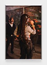 Michael  swishing braids 01 by Sonia Boyce contemporary artwork print