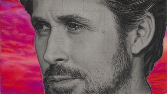 Ryan Gosling by Richard Phillips contemporary artwork Works on Paper