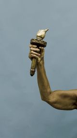 Liberty at Half Mast by Julie Rrap contemporary artwork moving image