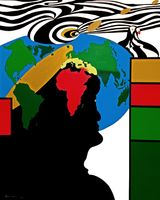 Who Owns the Earth by Go Yayanagi contemporary artwork painting