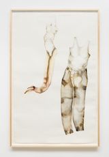 Untitled Mermaid with Male Attired Figure by Faith Wilding contemporary artwork works on paper