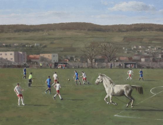 Sunday Game by Serban Savu contemporary artwork Painting