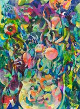 red flower by Ayumu Yamamoto contemporary artwork painting
