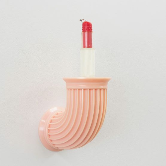 Doric Wall Mounted and Lustre Red Hot and Clear Small by Caitlin Devoy contemporary artwork Sculpture