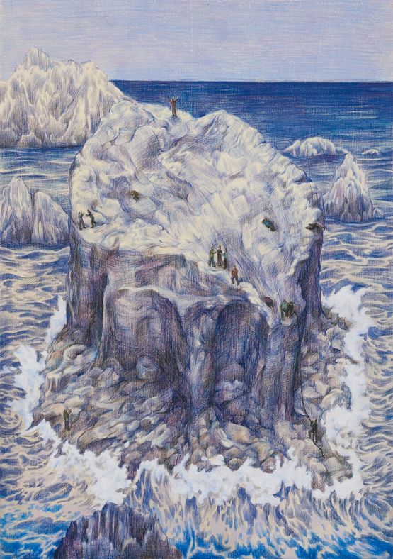 All At Sea by Louise Reynolds contemporary artwork Painting
