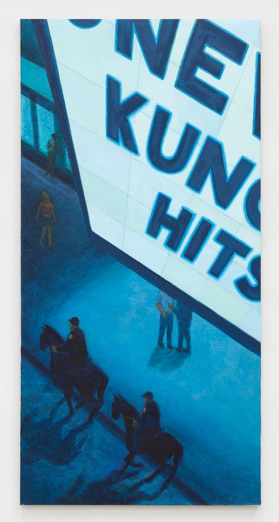 Kung Fu Hits Horse Cops 2 by Jane Dickson contemporary artwork Painting