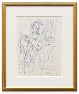 Ms. Graham by Gainsborough by Karen Kilimnik contemporary artwork drawing painting works on paper
