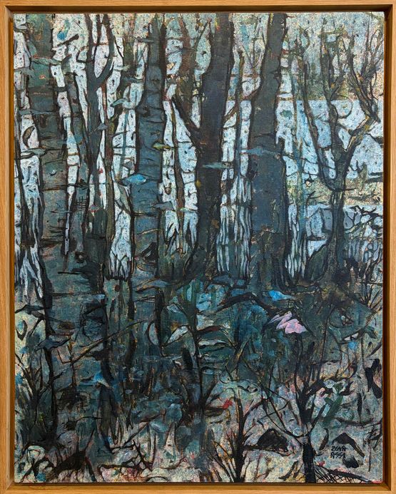 Blue Trees 3 by Zena Assi contemporary artwork Painting