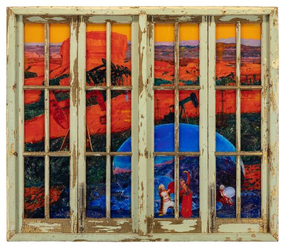 Kapoor in Karamay by Li Qing contemporary artwork Painting