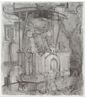 Study for Ground Floor by Adrian Ghenie contemporary artwork Works on Paper