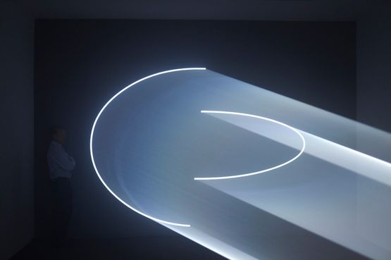 Meeting You Halfway II by Anthony McCall contemporary artwork Moving Image