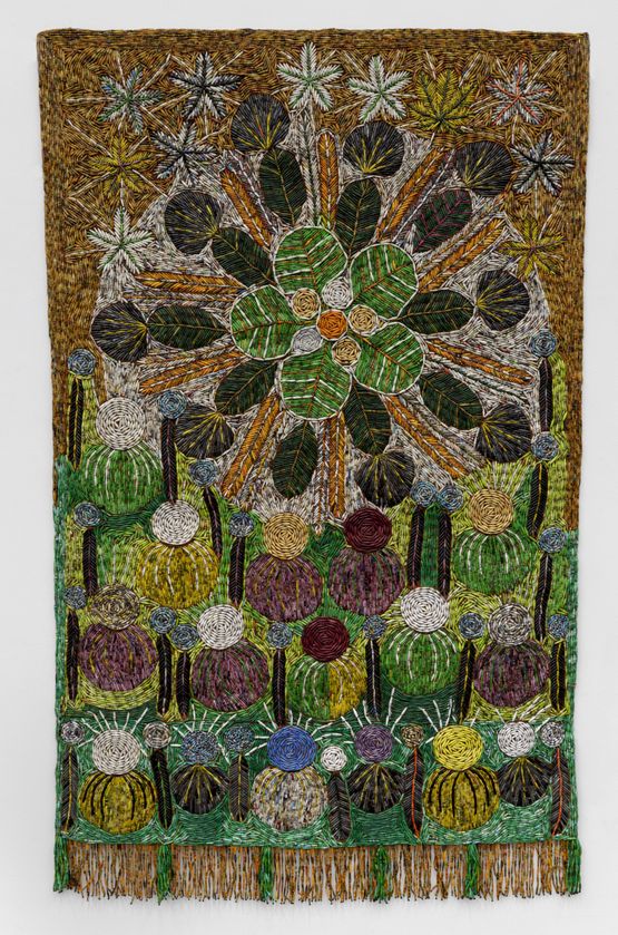 Observing Nature by Sanaa Gateja contemporary artwork Textile