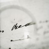 Joyces Glasses - Viewing a letter to Sylvia Beach the first publisher of Ulysses by Tomoko Yoneda contemporary artwork photography