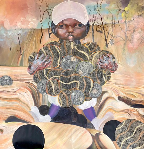 Greedy obsessor by Ndidi Emefiele contemporary artwork Painting