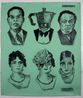 Six Heads Marseilles Martinique Josephine B. et al by William Kentridge contemporary artwork Painting