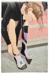 Getting Dressed I by Tarka Kings contemporary artwork drawing works on paper