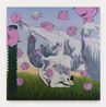 FATEBE FENCED PIGS by Ebecho Muslimova contemporary artwork Painting