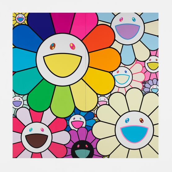 Kabuki Flowers by Takashi Murakami contemporary artwork Painting