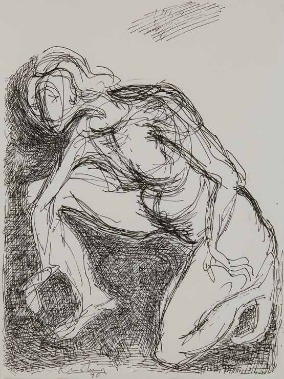 Untitled Drawing 115 by Krishna Reddy contemporary artwork Painting