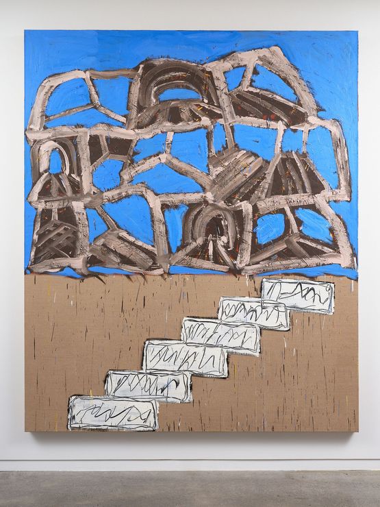 Beyond the Blue Yonder by Basil Beattie contemporary artwork Painting