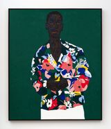 Clasped Hands by Amoako Boafo contemporary artwork painting