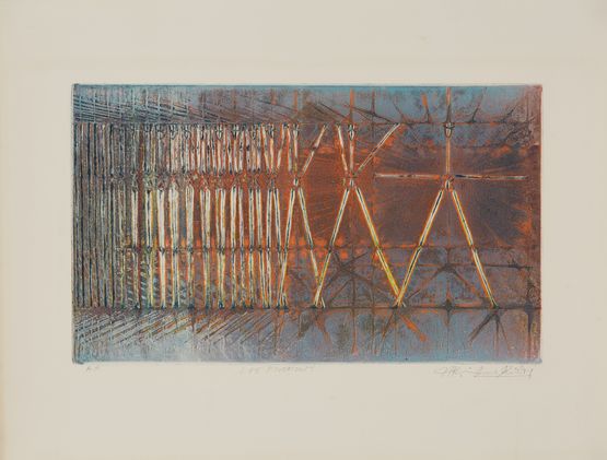 Life Movement by Krishna Reddy contemporary artwork Works on Paper