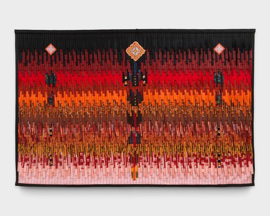 Tombouctou  motifs by Abdoulaye Konate contemporary artwork Textile