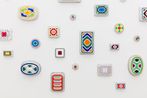 50 Pan Paintings by B. Wurtz contemporary artwork Installation