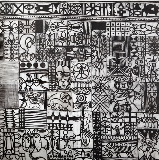 The Lost Steps by John Pule contemporary artwork Painting