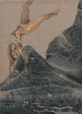 Descent in mountains 2 by Hayv Kahraman contemporary artwork painting