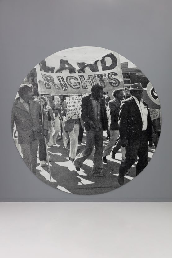 Protest Carpet LAND RIGHTS by Grace Ndiritu contemporary artwork Textile