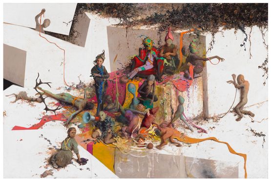 Russmoos by Jonas Burgert contemporary artwork Painting