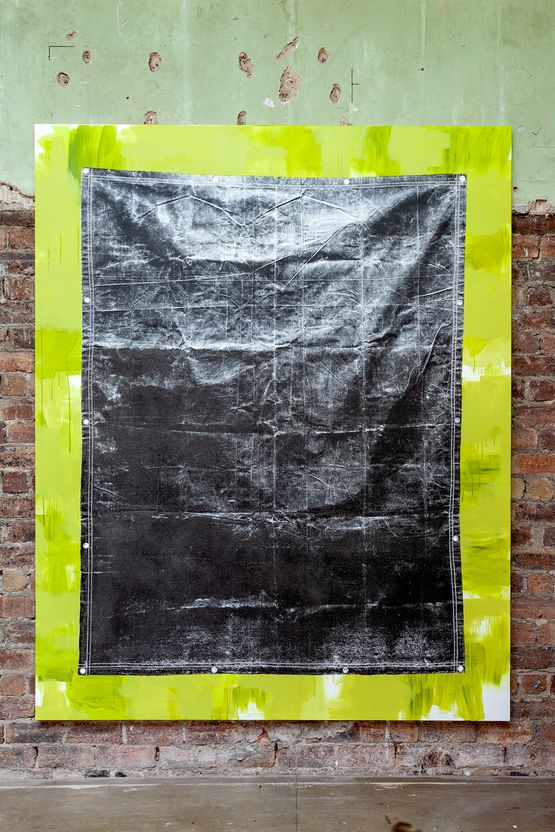 Olive Drab Heavyweight Canvas Tarp Green by Gardar Eide Einarsson contemporary artwork Mixed Media