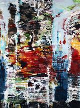 Sentinelles 1 by Philippe Cognee contemporary artwork painting