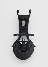 Encore une apnee encore un silence etourdi ton sourire de solitude tes mains crasseuses de gratitudes. our archaeologies of our future desires deux oiseaux by Julien Creuzet contemporary artwork sculpture