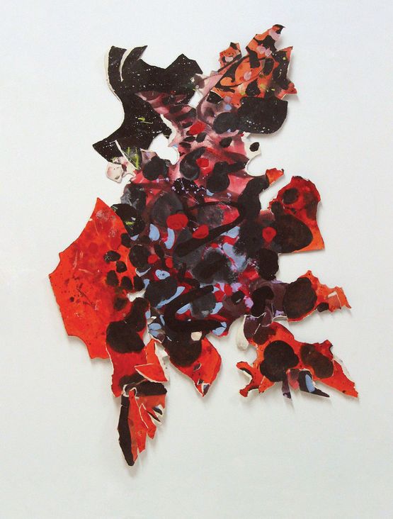 Red Africa by Samia Halaby contemporary artwork Painting