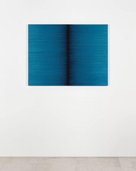 Radical Writings SchriftzugAtemzug 89 by Irma Blank contemporary artwork Painting