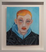 Boy in Morden Cafe by Helen Downie contemporary artwork painting