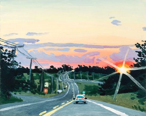 Driving back to Bangor by Claudia Keep contemporary artwork Painting