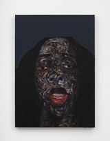 Parted lips by Amoako Boafo contemporary artwork painting