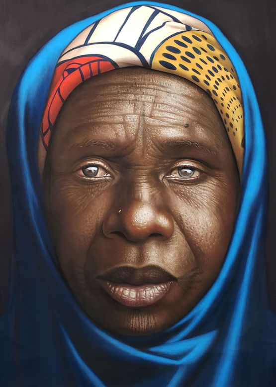 Amiya as a Sexagenarian by Babajide Olatunji contemporary artwork Painting