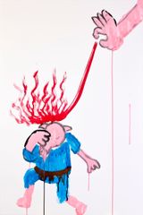 humans given fire to warm their hearts instead burn god to the ground by Jason Phu contemporary artwork painting