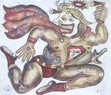 Trump with the Torch of Cakra by Heri Dono contemporary artwork works on paper