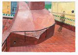 Barcelona Vila de Gracia by Marc Desgrandchamps contemporary artwork drawing painting works on paper